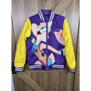Space Jam Lola Bunny Bomber Jacket Womens Medium Y2K Tune Squad